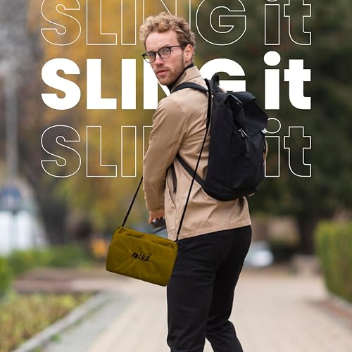 Image of I. B. H IBH Stylish Sling Bag for Men & Women CrossBody small Passport Travel side massanger one strap shoulder bag With Antitheft pocket also Waterproof Durable Adjustable