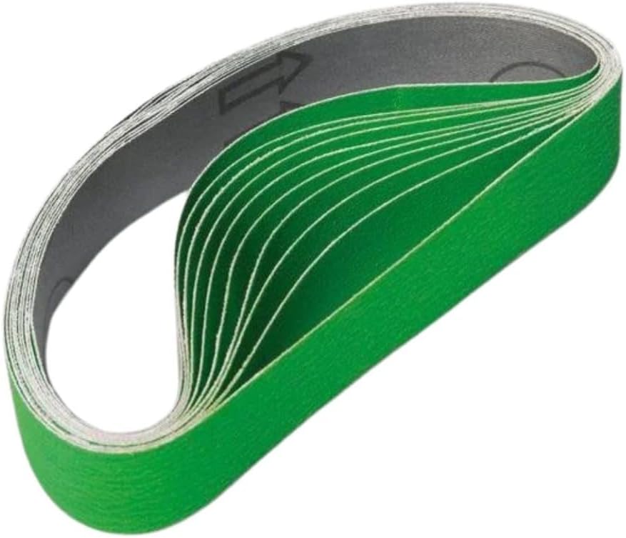 Fein Flexible Grinding Belts - Smooth Finishing for Sanding Curved Tubes and Contoured Surfaces, Heavy-Duty, 180 Grit, 1-1/8 x 21", 10-Pack - 63714138010