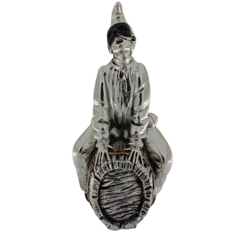 Statue poucinelle porte-bonheur 272 en argent laminé pour collection