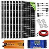 [Strom ebenfalls an bewölkten / schneereichen Tagen]: Monokristalline Zellen bieten an wolkigen Tagen eine hervorragende Leistung, die mit diesem Premium Solarpanel Kit erzielt wird. Unter dem diffusen Licht am Morgen und Nachmittag, wenn Strom mit polykristallinen Zellen nicht erzeugt werden kann, kann mit monokristallinen Zellen Strom immer noch erzeugt werden.