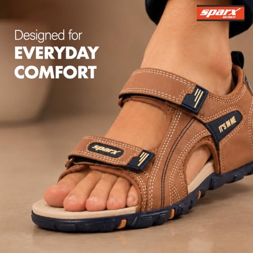 Image of SPARX Outdoor Sandals for Men - Adjustable, Comfort Velcro closure Sandals with Cushioned Footbed, Secure Fit, Durable Sole & All-Day Walking Comfort