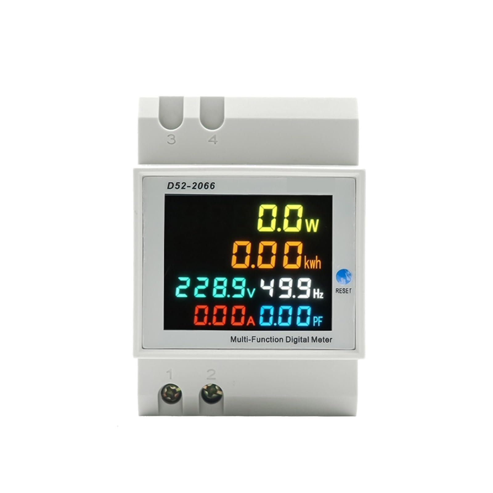 Woltomierz cyfrowy, prąd, moc, watomierz, energia elektryczna, miernik KWh, częstotliwość, wolt, amperomierz, AC 220 V, 110 V, 380 V, 100 A, 1 sztuka (kolor: wbudowany CT, rozmiar: AC 250-450 V)