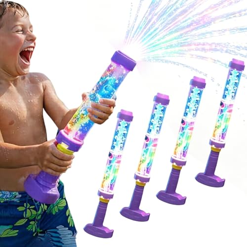 Pistolet à eau LED pour des batailles aquatiques lumineuses en famille autour de la piscine