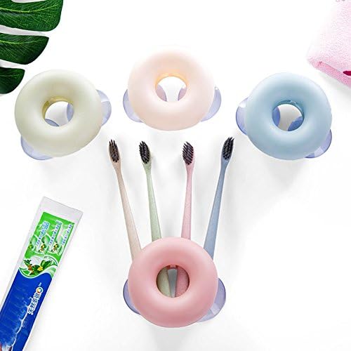 Toothbrush Holder,1pc Creative 4 Position Wall Suction Hooks Tooth Brush Holder Sucker Toothbrush Holder Space-saving Home Bathroom Sets,Pink