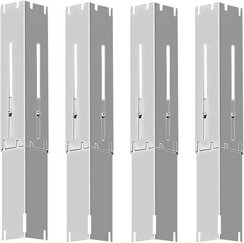 BBQ funland Protector universal ajustable para placa de calor, barra aromatizadora de tienda de calor de acero inoxidable, cubierta de quemador,