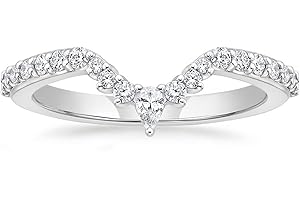 Luxurious Pearce and Round Shaped Stackable CZ Diamond Ring Enhancer