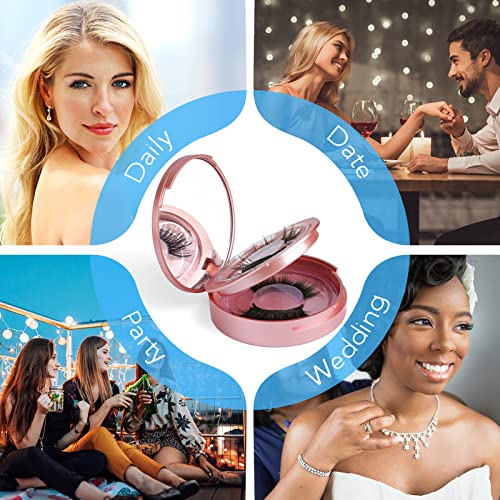 Besnel Magnetic Eyelashes And Eyeliner Kit,12 Pairs Premium 3D 5D Different Density Magnetic Eyelashes Kit With 1 Lash Extension Tweezers And 2 Tubes Of Magnetic Eyeliner For Women Girls Natural Look,Reusable,Easy To Wear,No Glue Needed #TOP6