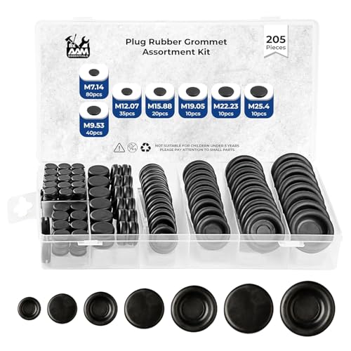 AAM ESSENTIALS 205Pcs Rubber Grommets