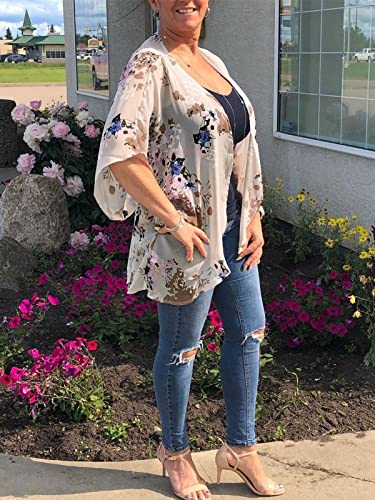 Image of BB&KK Women's Floral Kimono Summer Short Cover Ups Tops