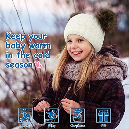 Arctic Paw Girls Beanie Hat Toddler Beanies Girls Winter Hat with Pom Pom3