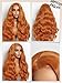 GORGIUS Ginger Orange Loose Wave Wig 24 Inch Long Glueless Colored Wigs 180% Density Put On Go Wigs Pre Plucked with Natural Hairline Crafted with Style-Archive Technology