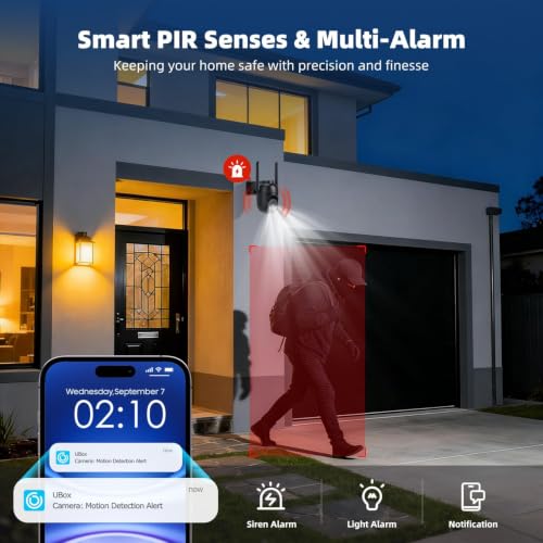 Image of 4G LTE Cellular Security Camera 2 Pack, Built-in SIM Card, Solar Powered | No WiFi Needed, 2K Color Night Vision, 360 View, for Jobsite & Off-Grid Areas, Motion Detection, 2-Way Audio, Easy Setup