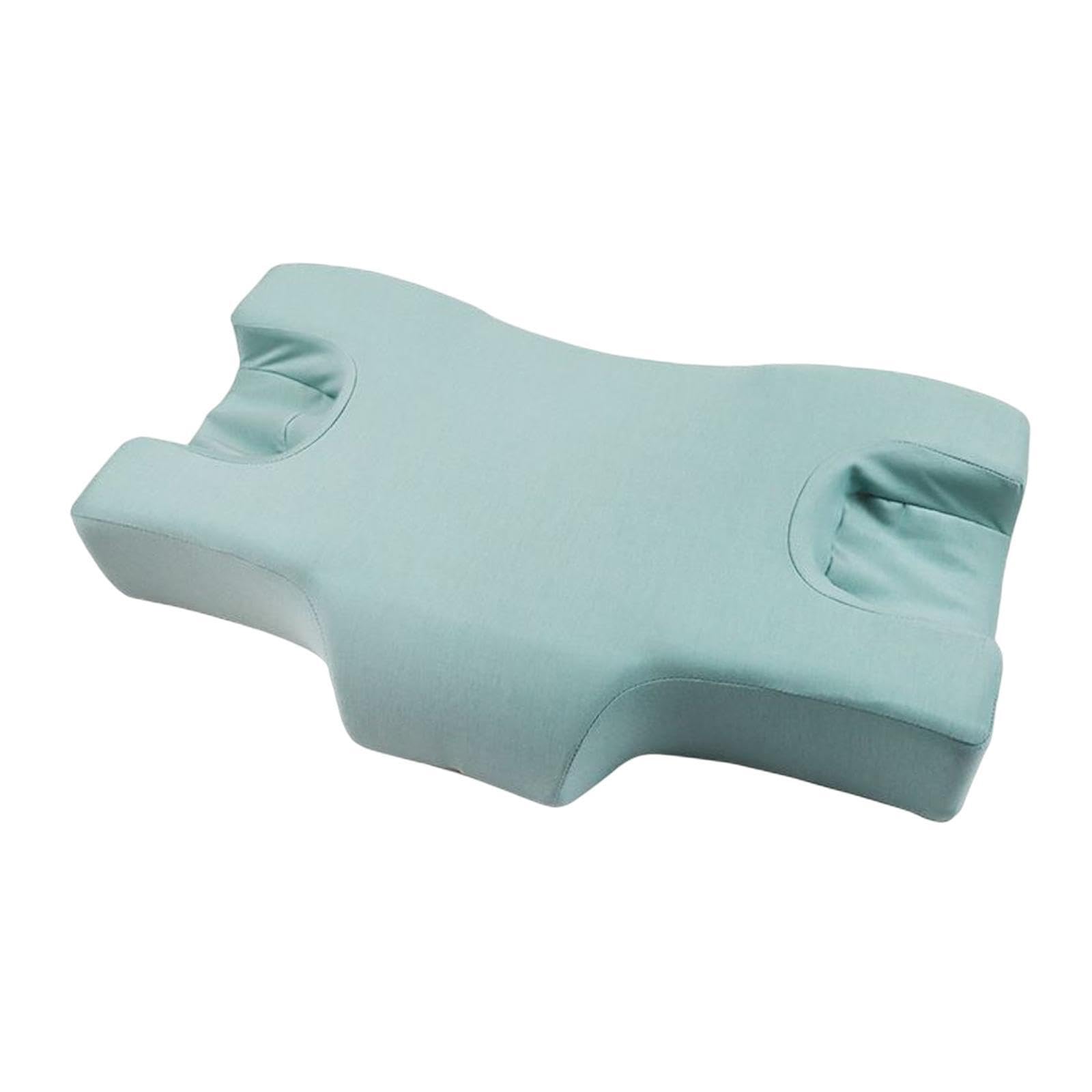 LIXSAZSE Breathable Cooling Pillow Delivers Comfort And Support While Preventing Wrinkles For Adequate Neck Shoulder Alignment During Sleep Memory Foam Beauty, Green, 62x38x10cm