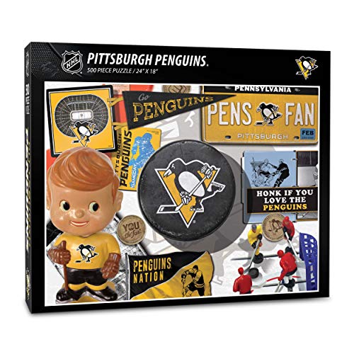 Image of YouTheFan NHL Pittsburgh Penguins Retro Team Large Puzzle