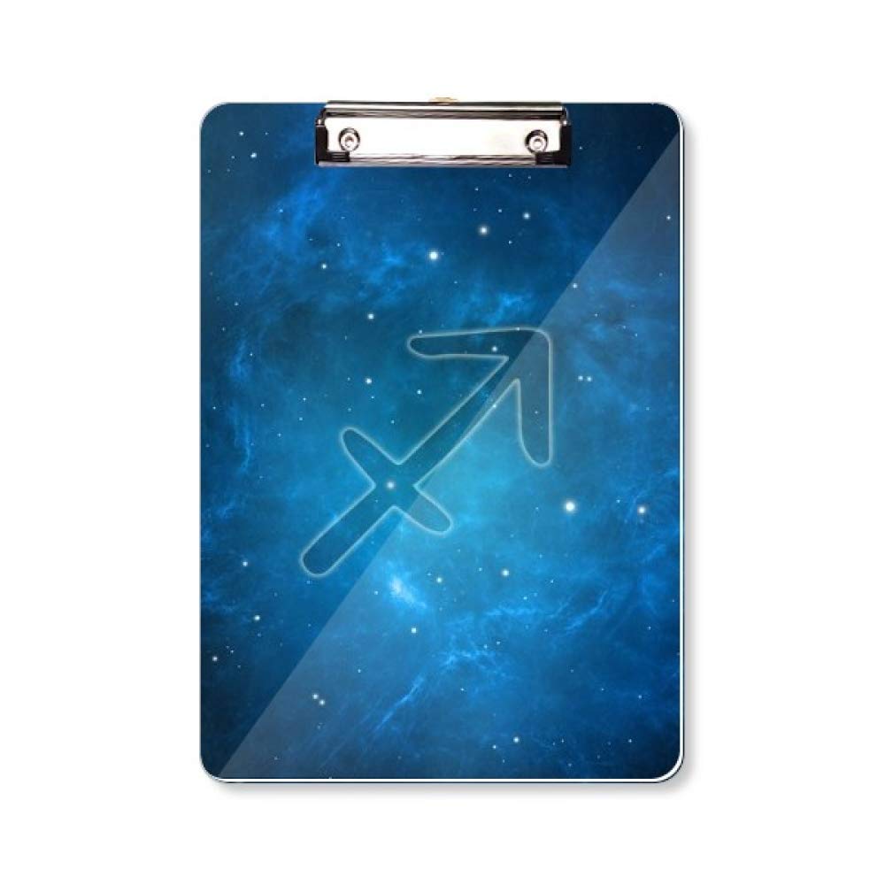 Porte-bloc A4 Sagittaire avec plaque de support rigide motif constellation