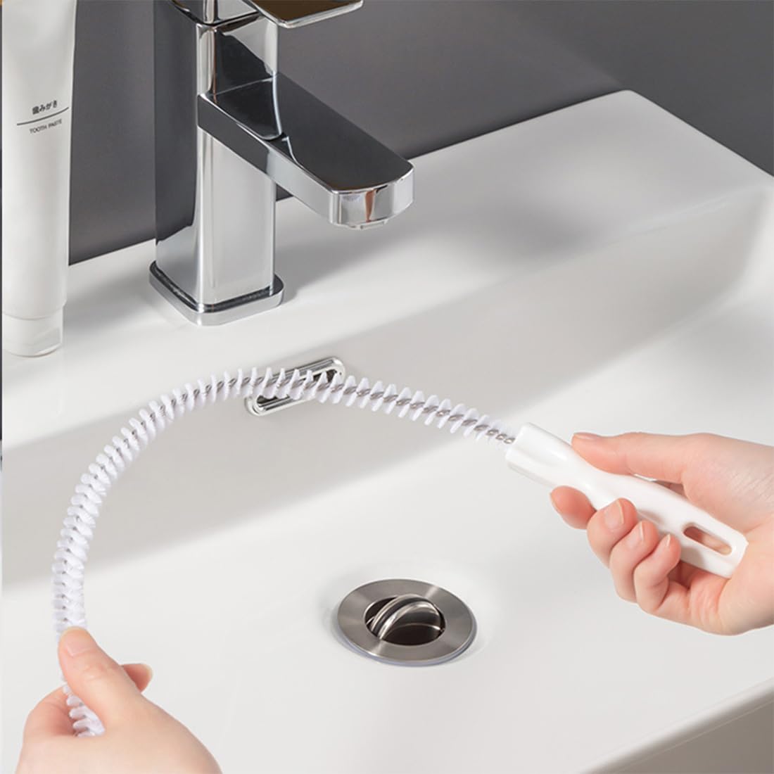 CATOR 5 Pezzi Stura Tubi di Scarico, con Spazzola Stura Scarichi 45 cm e 3 Spazzolino per Bottiglie, Spazzola per la Pulizia dei Tubi, Spazzola per Fognature, per Cucina Bagno Stura Lavandino