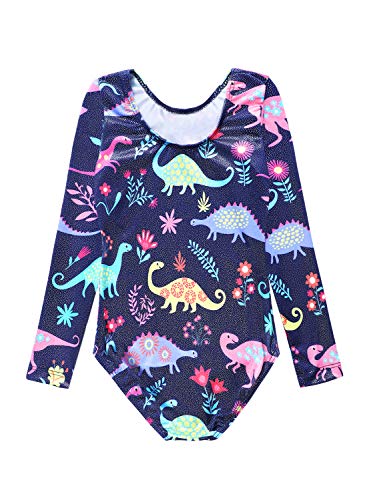 Hoziy Toddler Girl Leotard Gymnastics 2T 3T Long Sleeve Dinosaur Bodysuits Outfits Unitard #TOP1