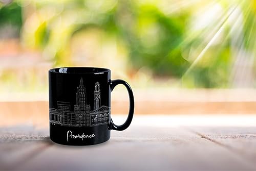Vista 23 de TJ Originals - Taza de café Boston Massachusetts, regalo de taza de café de recuerdo de viaje turístico, taza de cerámica Skyline de 11 oz, taza
