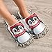YEGAME Microfiber Kitchen Cleaning Slippers, Penguin Soft Washable Reusable House Cleaning Slippers for Men Women, Dust Dirt Hair Microfiber Mop Cleaner Shoes, Medium
