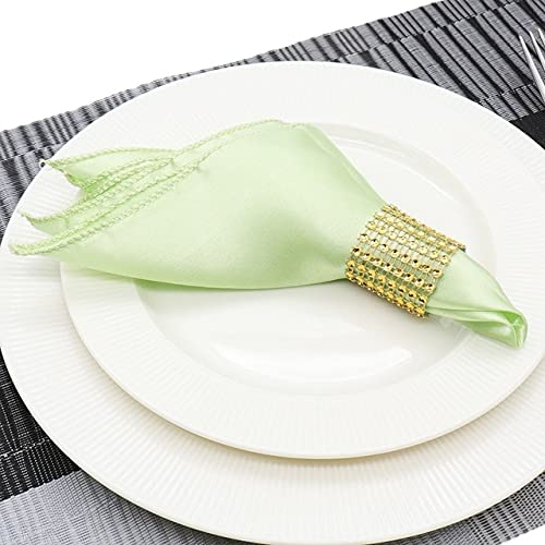 25 Tovaglioli Di Raso 50x50 Cm Verde Cacciatore - Eleganti Per Matrimoni, Feste E Ristoranti - 4