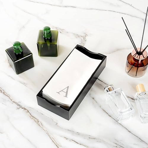 Miniatura 149 de Luxenap - Toallas de invitados de 15.8 x 7.9 pulgadas, 50 toallas de mano con letras plateadas, letra "P", fuente Sans Serif, servilletas de papel