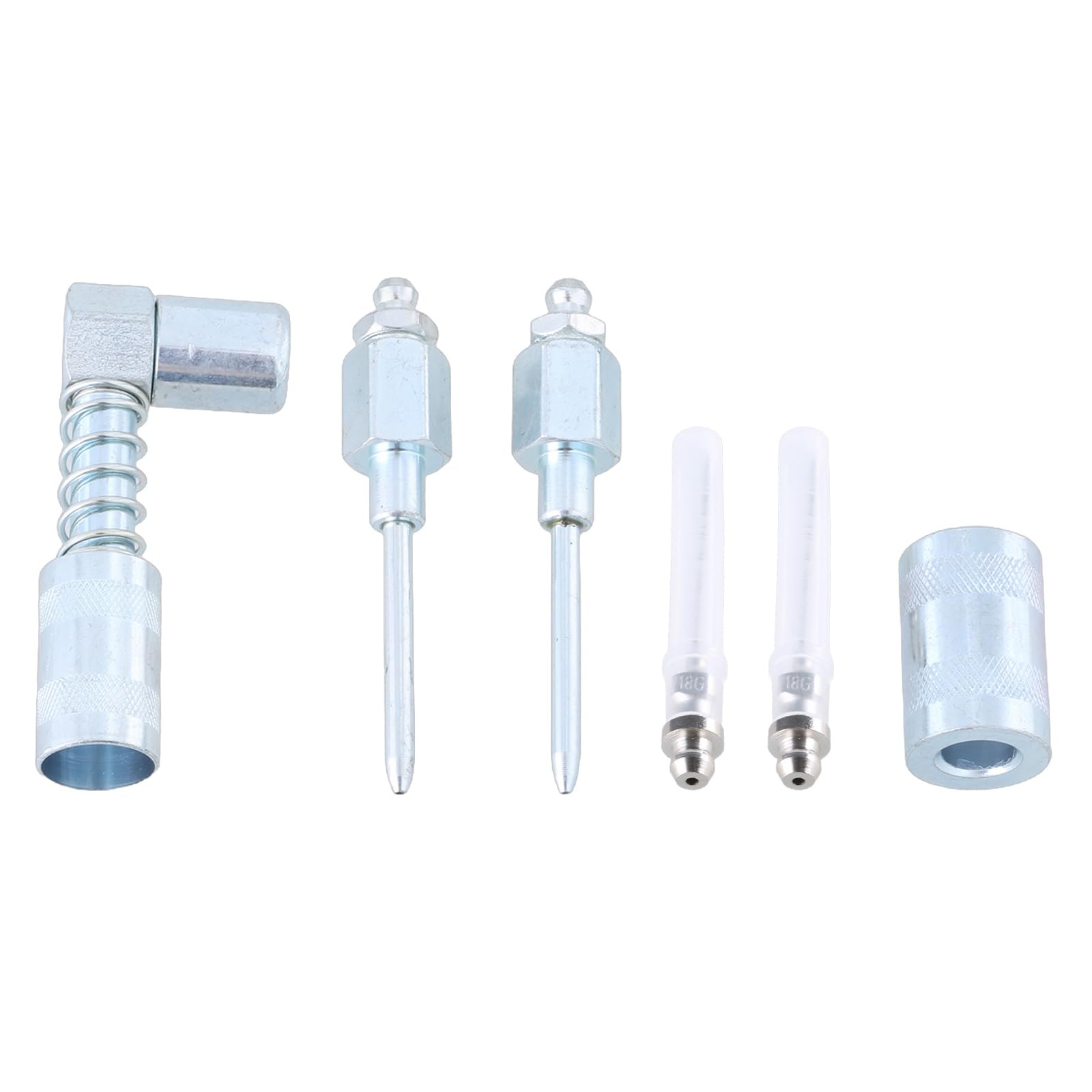 Tsophreniq 5Pcs Grease Needle Nozzle Kits Hardened Steel Bearing Injectors Dispenser Fitting Tool Steel Coupler