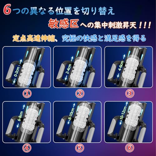 【オナホール新時代!搾精奉仕!】電動オナホール オナホ 【一鍵崩壞+6階段定点伸縮+10段階速度調節+12cm超長距離伸縮】貫通式 電動オナホ 折り疊み可能ハンドル スマホスタンド付き 高速モーター 清潔便利 着脱しやすい 切り替え可能 Type-C充電式 大人のおもちゃ アダルトグッズ - 画像4