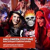 Makoike Ghost Skull Mask Scary Skeleton Knight Demon Ghostface Masks Carnival Halloween Costume Cosplay Props - Image 5