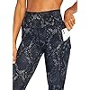 Jessica-Simpson-Sportswear-Tummy-Control-Pocket-Ankle-Legging Jessica Simpson Sportswear Women's Tummy Control Pocket Ankle Legging, Black Cobra, Large