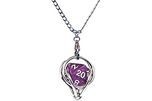MillBear DND Lucky D20 Removable Pendant Gamer Ornament Necklace