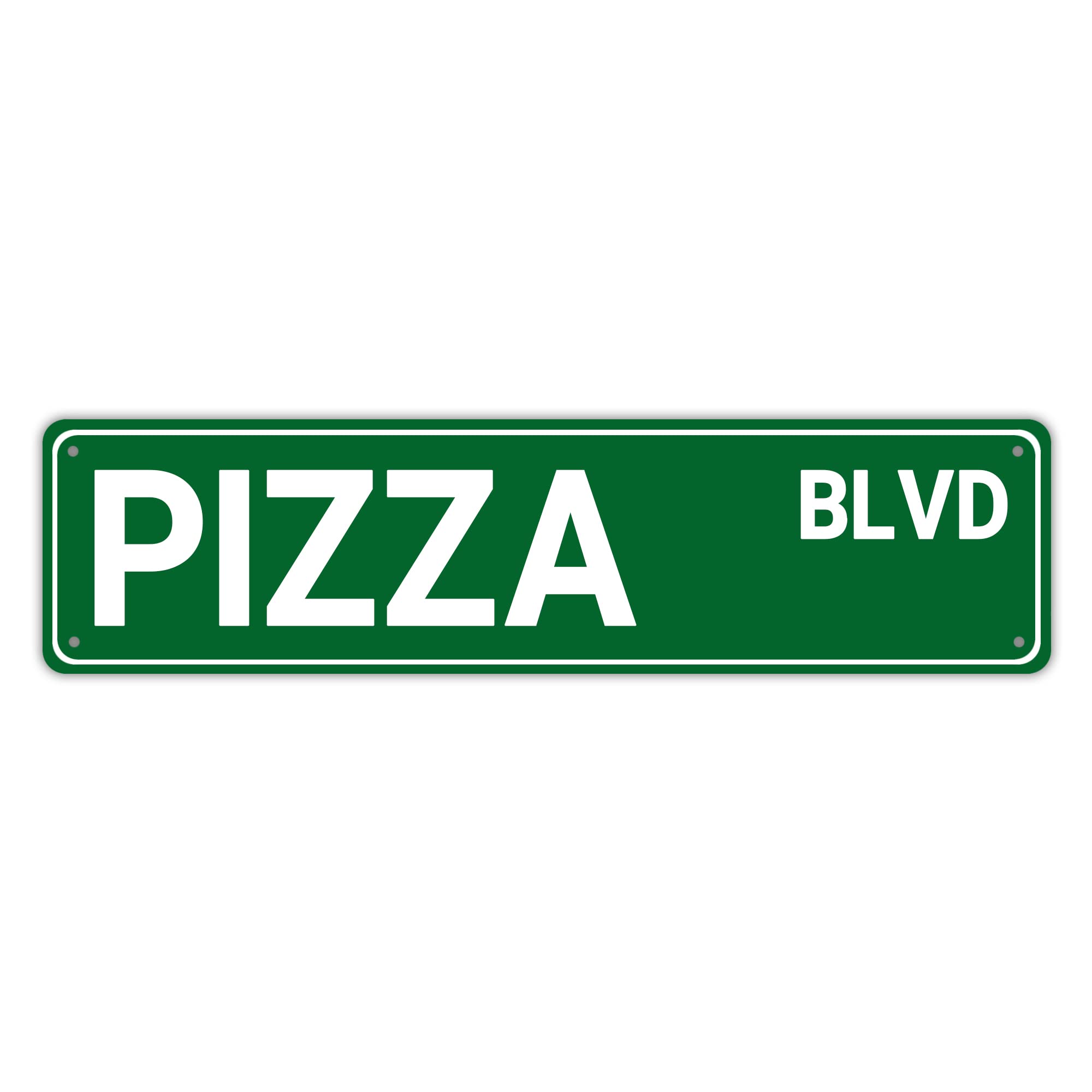 Pizza BLVD Vintage Decor Retro Tin Signs Aluminum Sign Gift for Home Kitchen Restaurants Garden Wall Front Door Hanging Decor 4x16 Inch