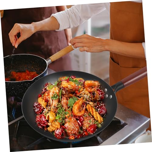 Sartén wok tradicional de hierro sin recubrimiento antiadherente miniatura 5