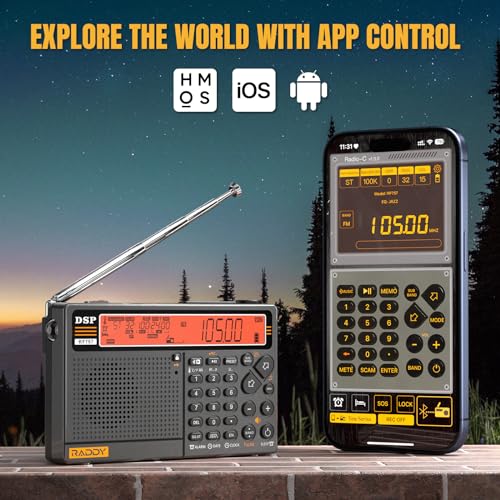 Radio Raddy RF757 APP Control AM FM SW VHF UHF CB Aerea 1000 Presets - Imagen 3
