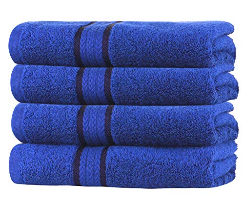 Sweet Needle - Juego de toallas de mano (4 unidades, 50 x 90, 580 g/mu00b2, 100% algodón hilado en anillo, lujosas ribetes de rayón, ideales para el uso diario, fácil de lavar a máquina