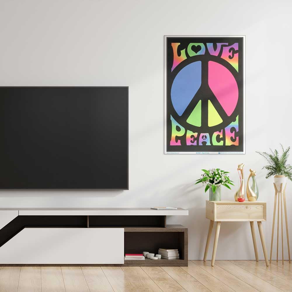 Amazon.com: Scorpio Posters Peace & Love - Retro - Laminated