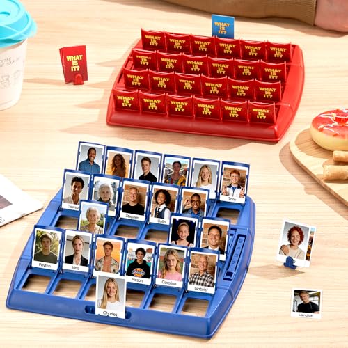 Qui est-ce ? Jeu de Société Personnalisé avec 24 Photos & Noms, Jeu de Déduction Unique pour Famille et Amis, Classique Réinventé, Idée Cadeau Créative...