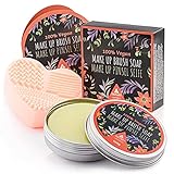 PINSELREINIGER VEGAN: 100 Prozent vegane Make Up Pinsel Reinigungsseife. Unser Kosmetikpinsel Reiniger ist frei von jeglichen Tierversuchen. Die Pinsel Reinigungsseife hat keine tierischen Inhaltsstoffe