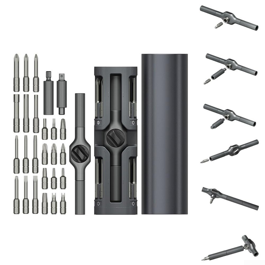 Set di cacciaviti a cricchetto a 72 denti, kit di chiavi magnetiche multifunzione 29 in 1 con custodia pop-up, strumento di riparazione di precisione in acciaio legato per elettronica, auto