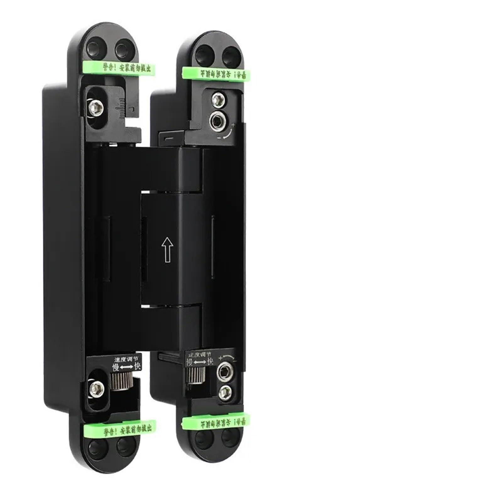 Kdhcvkz Black 1Pcs Hydraulic Concealed Door Hinges Invisible Hinge(Black)