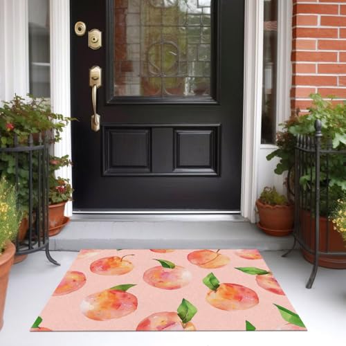 Tapis à motif de fruits et de pêche 80x120 cm lavable et absorbant pour l'intérieur