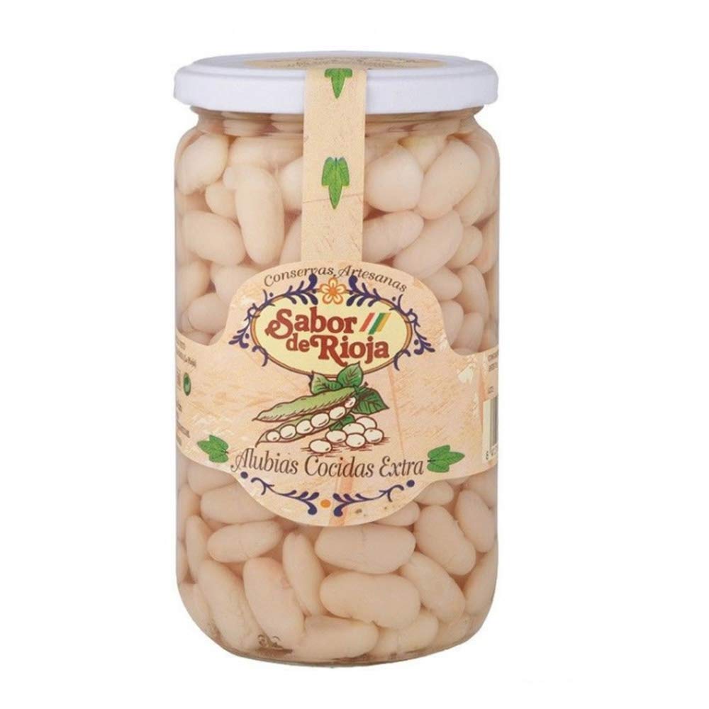 Alubias Blancas Cocidas Sabor De Rioja 660 g. (Pack 12 botes x 660 g.)