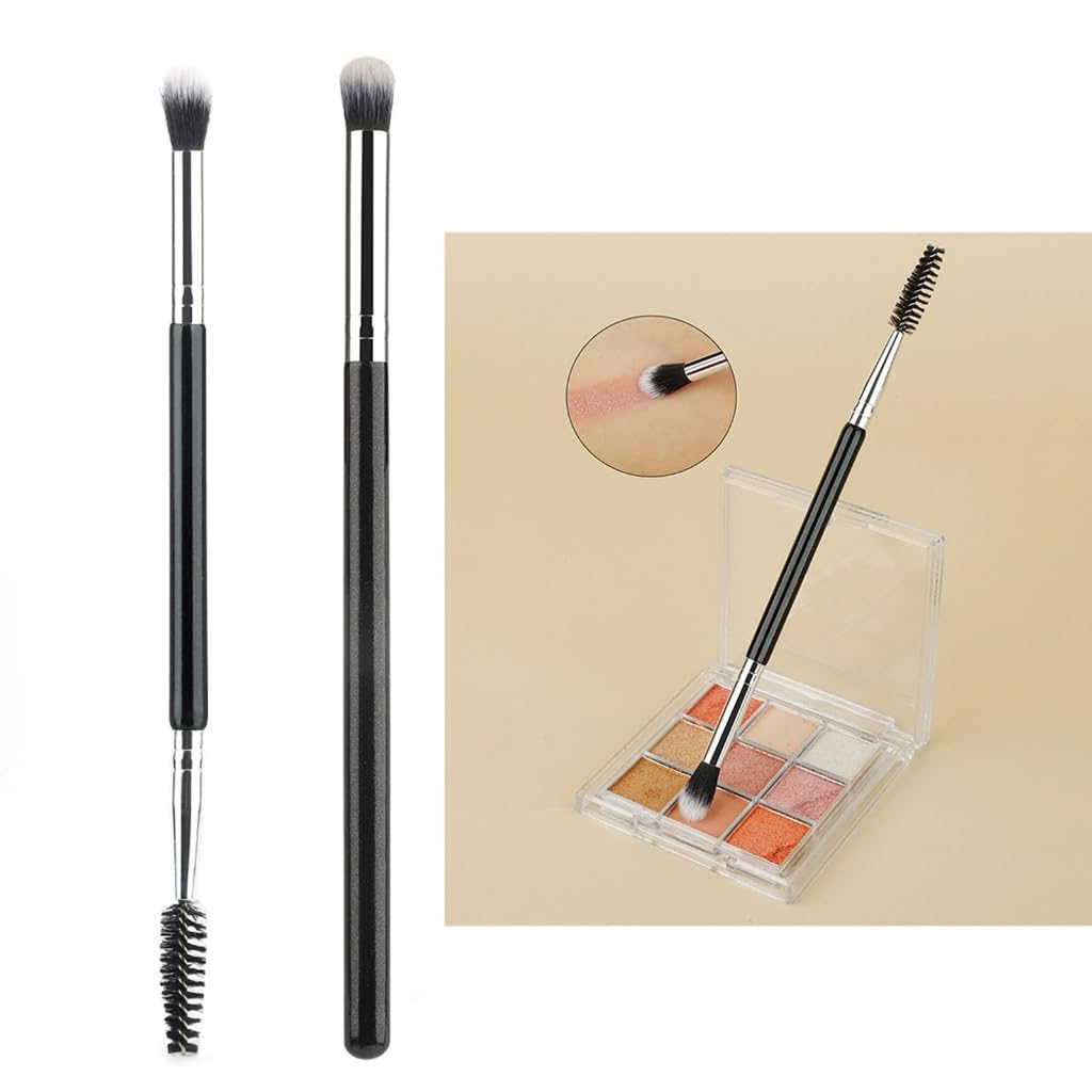 Double Ended Eye Shadows Brush For Blending And Contouring Soft Bristles Portable Makeup Tool for Women and Girls