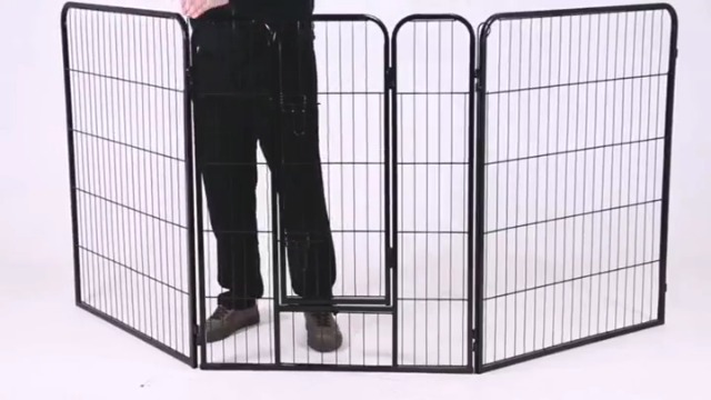 Dog Exercise Pen kennel 8panels Pet Fence 40 Inches Heavy Duty Folding Puppy Playpen with Door, Extra Large Indoor⦠- Image 8