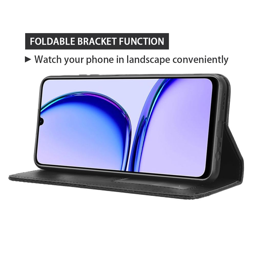 Cover Realme Note 50, Custodia a Portafoglio Pelle con Supporto e