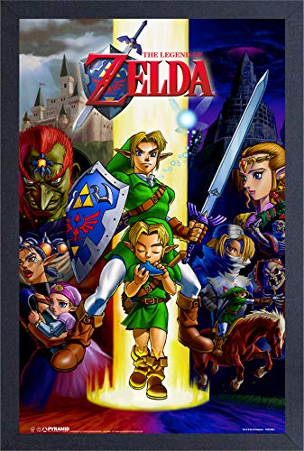 Pyramid America Zelda Ocarina Framed Poster - Print with Protective Textured Coating in 13