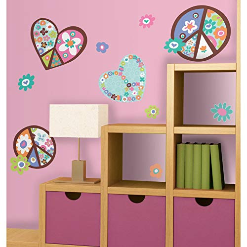 RoomMates Vinilo Decorativo Corazón y Paz Gigante