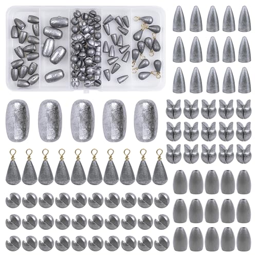 Plombs de pêche eau salée assortis matériel de lestage mer 90 pcs