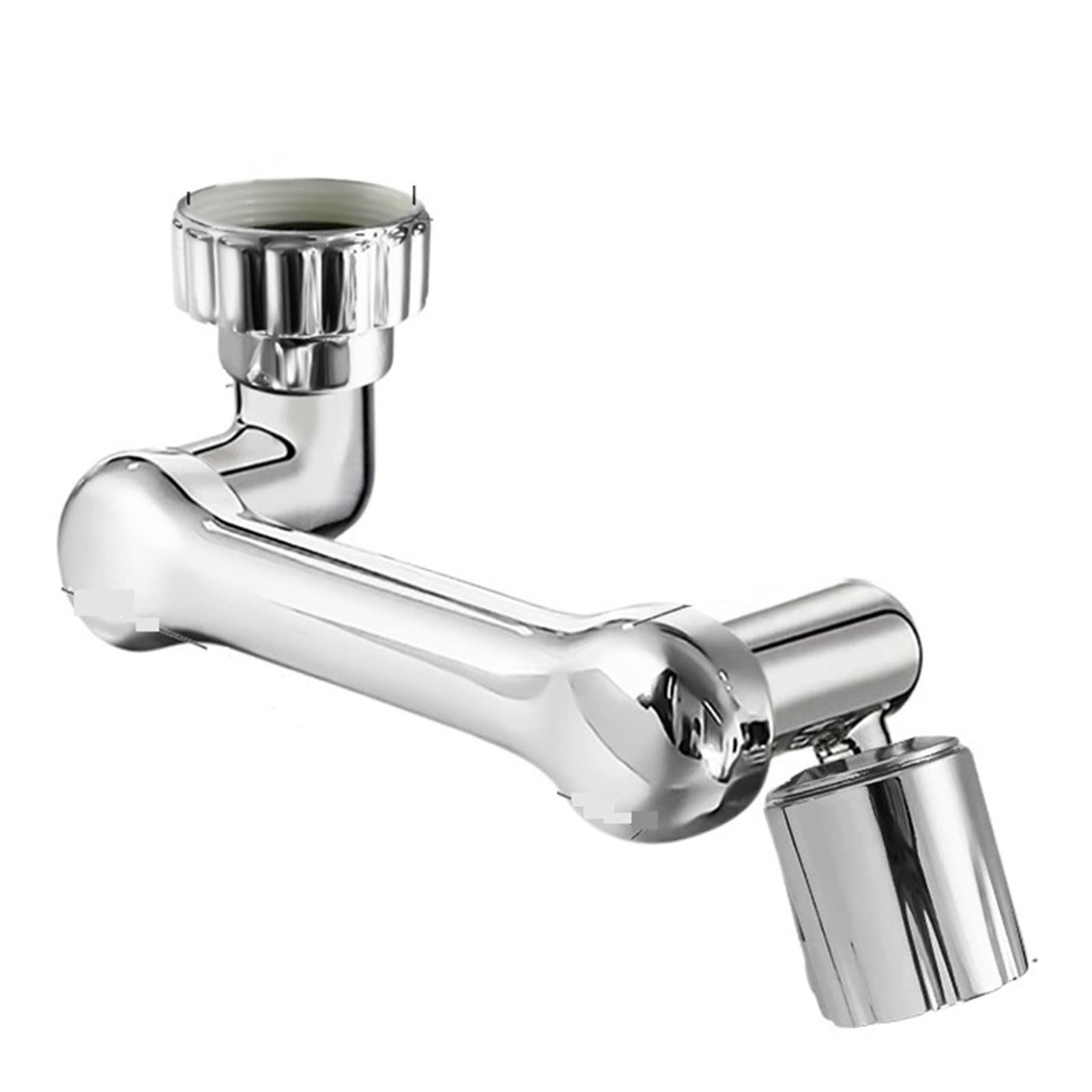 Eretyret 1080 Degree Double 1080° Universal Rotation Faucet Extender Sprayer Head Kitchen Robot Arm Extension Faucets Mixer Aerator Bubbler Water Tap Nozzle Foldable Design(1080 Degree Double)