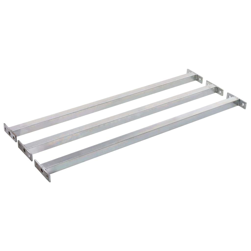 Benkeg Barras De Ventana De Seguridad Barras De Seguridad Ajustables para Ventanas 3 Uds 710-1200 Mm De Acero con Galvanizado Eléctrico Plateado