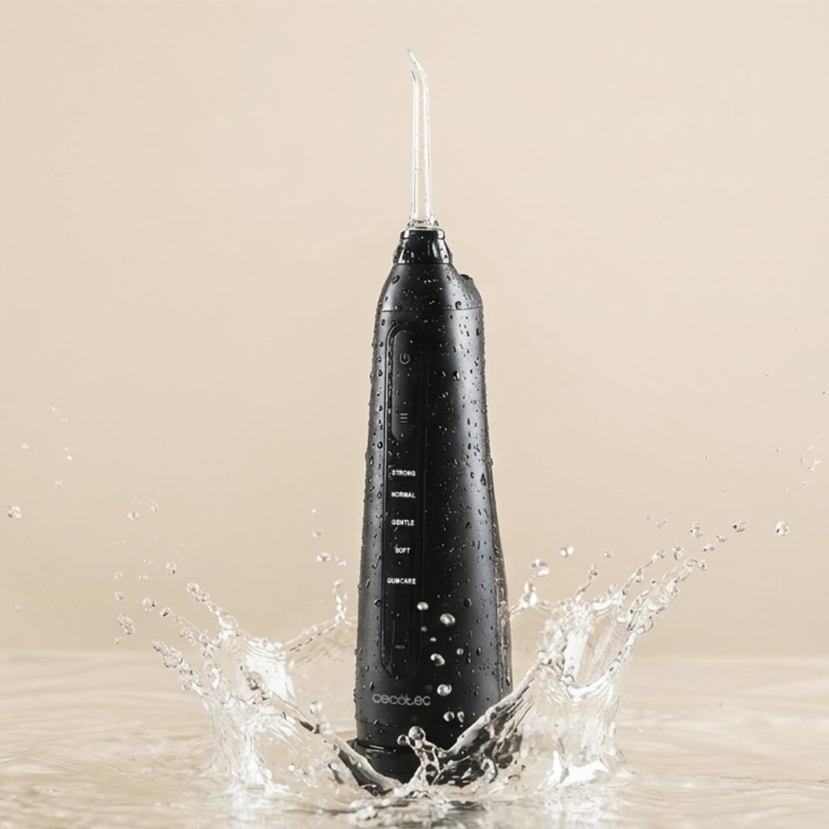 Cecotec Idropulsore Dentale Portatile Irrigatore Orale Professionale ToothCare 6000 Jet Liberty.Auton. 30 Giorni, Serbatoio 180ml, 30-80PSI, 1500 Impulsi/min, Testine Magnetiche, IPX7, Igiene Completa